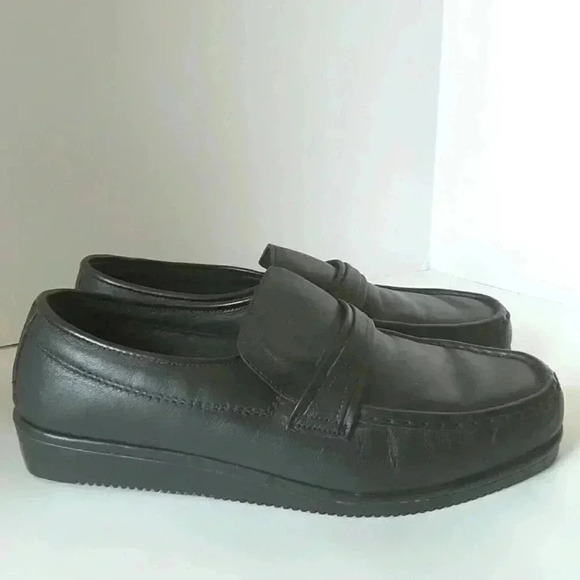 Florsheim Black slip-on leather shoes size 10EEE main image 5